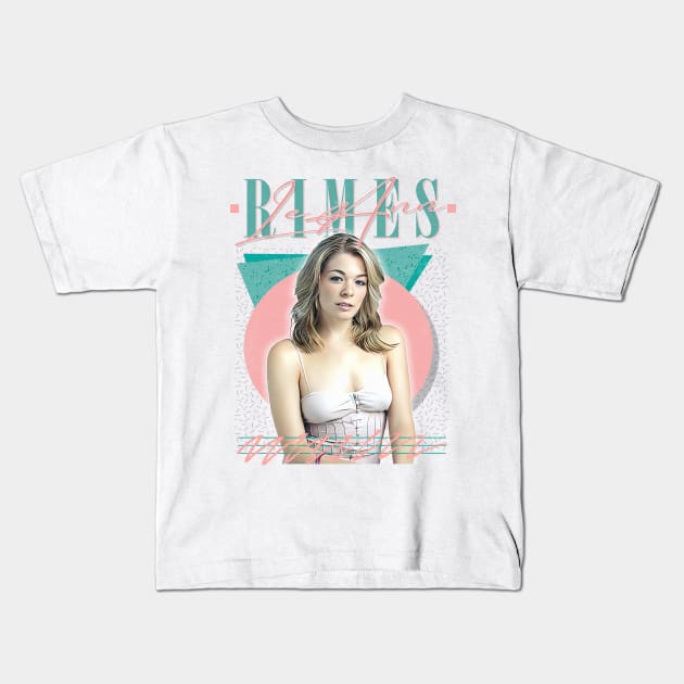 LeAnn Rimes / 90s Retro Fan Artwork Kids T-Shirt by DankFutura